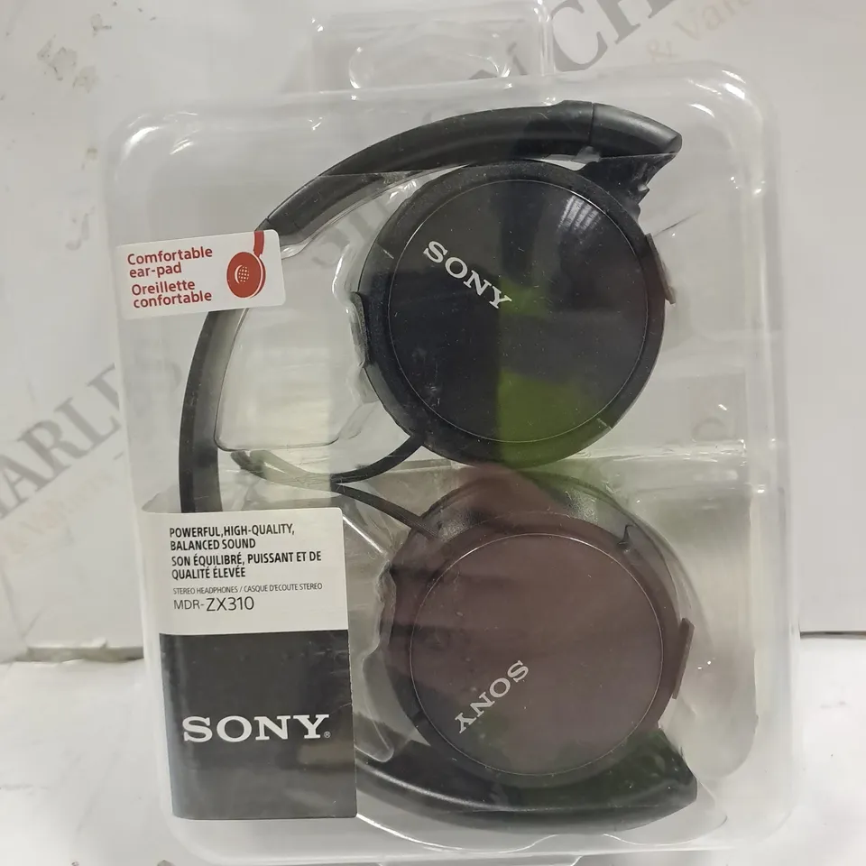 BOXED SONY MDR-ZX310 OVER-EAR HEADPHONES IN BLACK