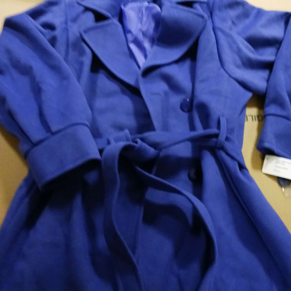 HELENE BERMAN PUFF SLEEVE WRAP COAT PURPLE SIZE 20