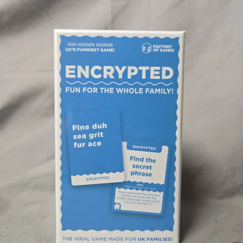 ENCRYPTED – UK PARTY WORD GAME BY FACTORY OF GAMES (BOXED)