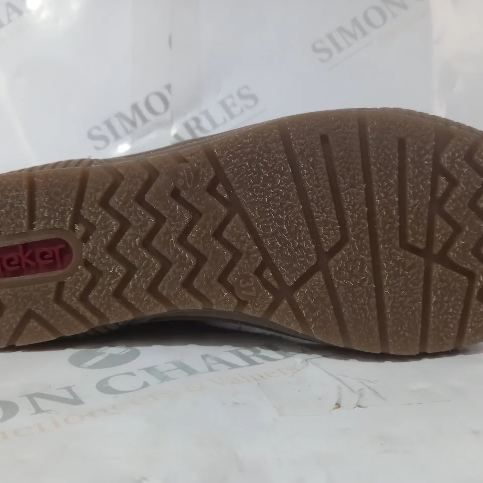 BOXED PAIR OF RIEKER SHOES IN NAVY EU SIZE 37