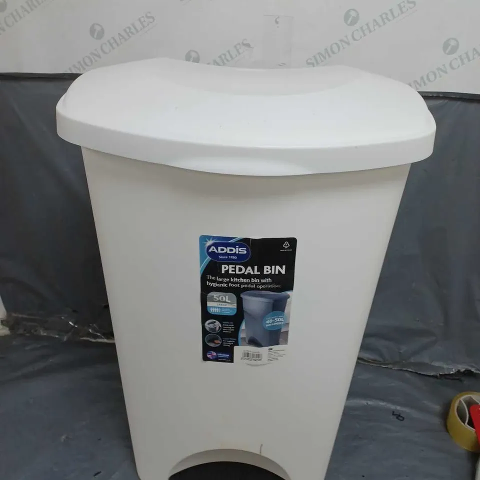 ADDIS 50L PEDAL BIN RRP £15.99