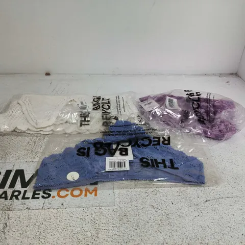 BOX OF APPROXIMATELY 30 ASSORTED CLOTHING ITEMS TO INCLUDE ALL OVER LACE CHEEKY BRIEF, ASHLEY MESH SHORT SLEEVE TOP ETC