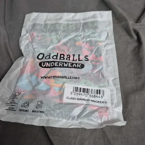 2 PAIRS OF ODDBALLS UNDERWEAR CLASH BAMBOO BOXER SHORT β MENβS SIZE S