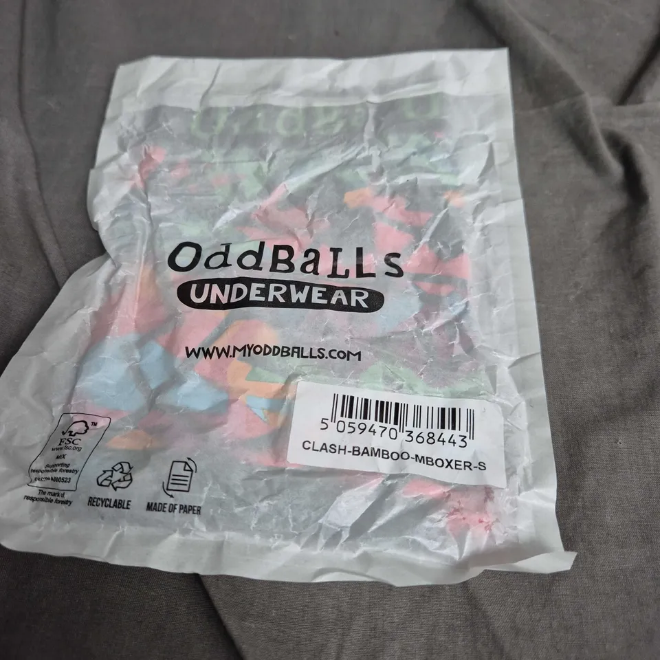 2 PAIRS OF ODDBALLS UNDERWEAR CLASH BAMBOO BOXER SHORT – MEN’S SIZE S