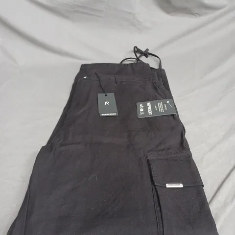 REPRESENT BAGGY CARGO PANTS SIZE XS - IN BLACK