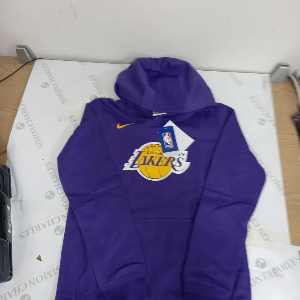 NIKE X LA LAKERS HOODIE PURPLE - LARGE BOYS 