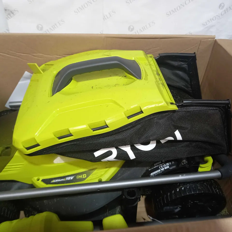 RYOBI 18V ONE+ CORDLESS 33CM LAWNMOWER AND TRIMMER