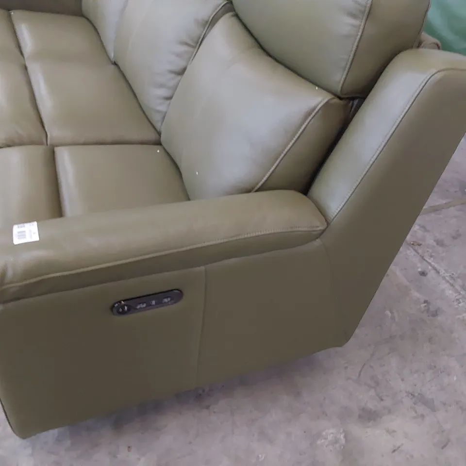 DESIGNER SIENNA POWER RECLINING THREE SEATER OREGANO LEATHER 