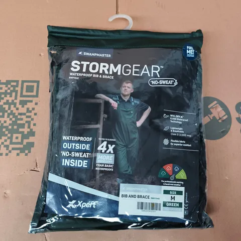 BAGGED SWAPMASTER WATERPROOF BIB & BRACE IN GREEN SIZE MEDIUM