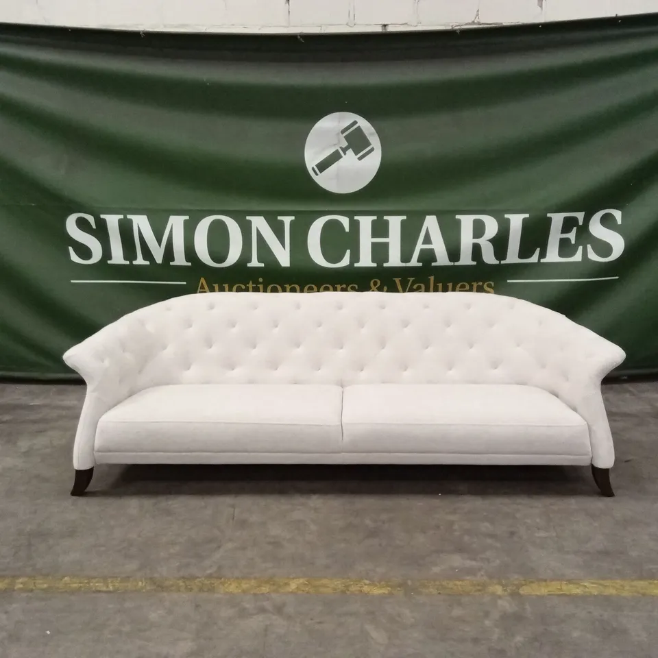 DANETTI LUXE IVORY CHENILLE 3 SEATER SOFA RRP £1999