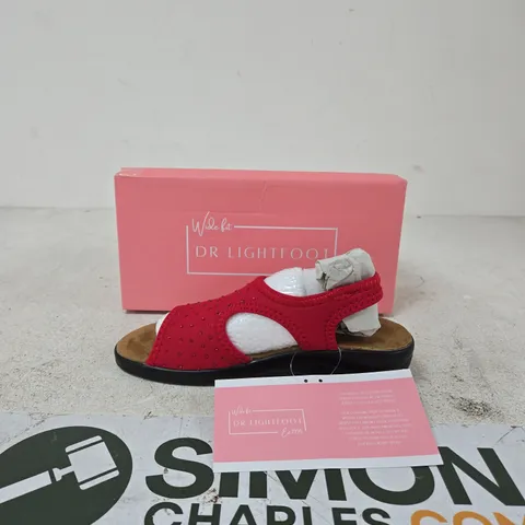 DR LIGHTFOOT WIDE FIT SANDALS – PINK/RED, WOMEN'S SIZE 5