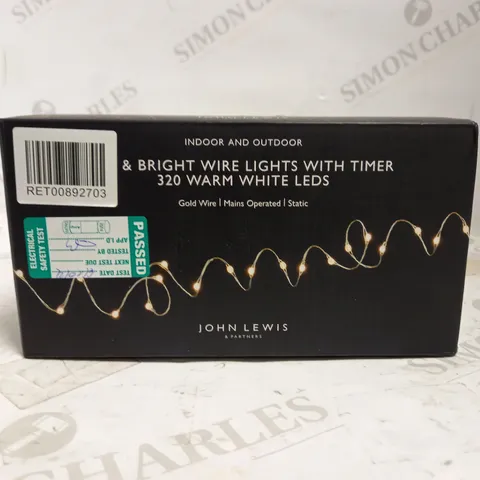 JOHN LEWIS 320 WARM WHITE LED LIGHT STRING