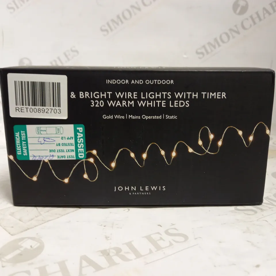 JOHN LEWIS 320 WARM WHITE LED LIGHT STRING