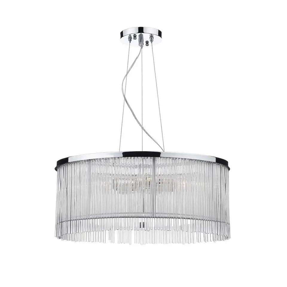 DAR LIGHTING JAPAN CEILING LAMP - POLISHED CHROME&GLASS