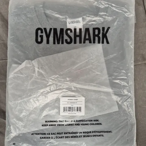 GYM SHARK OVERSIZED FIT POWER T-SHIRT IN GREY SIZE XS