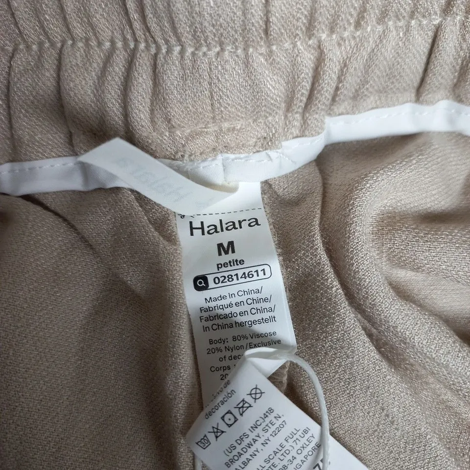 HALARA WOMEN'S LOUNGE TROUSERS – M PETITE (BEIGE)