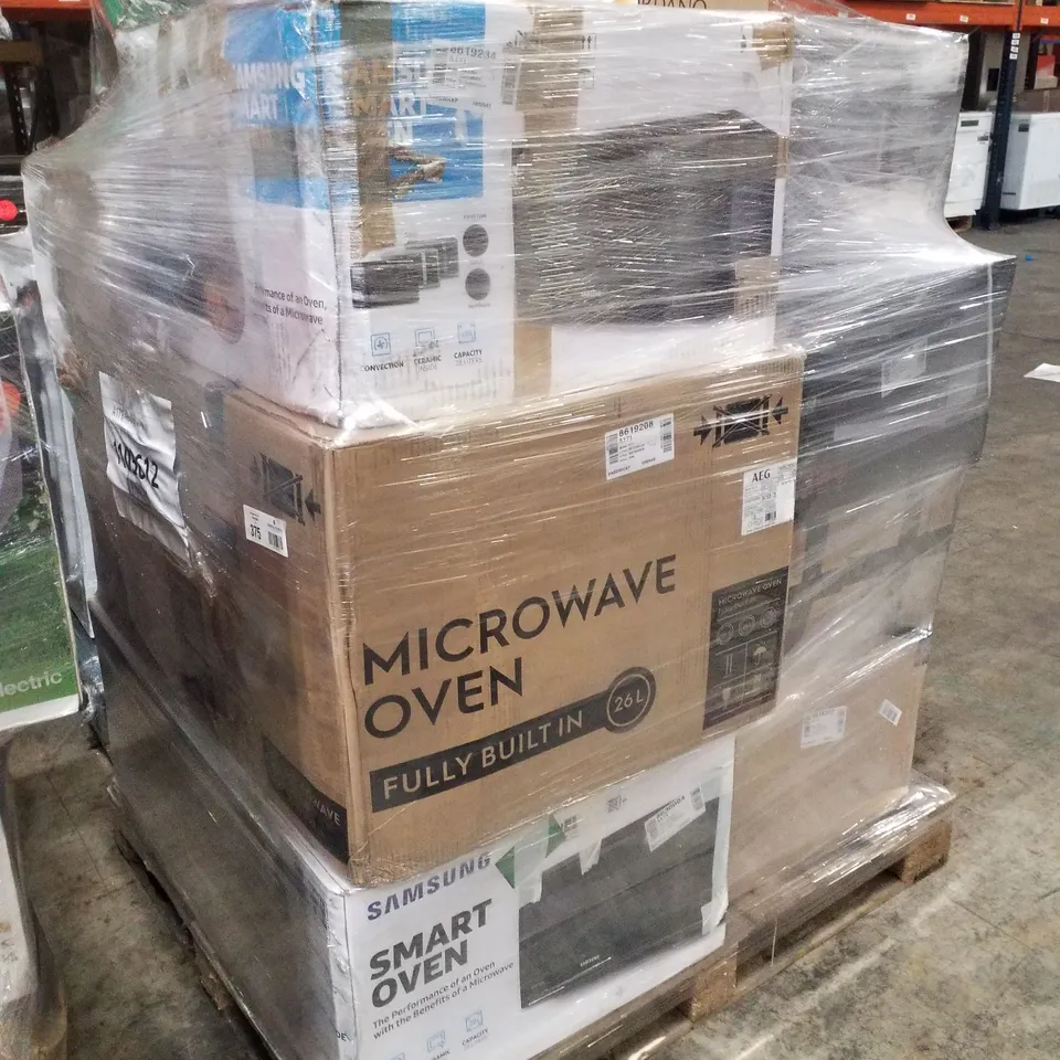 PALLET OF APPROXIMATELY 15 UNPROCESSED RAW RETURN MICROWAVES TO INCLUDE;