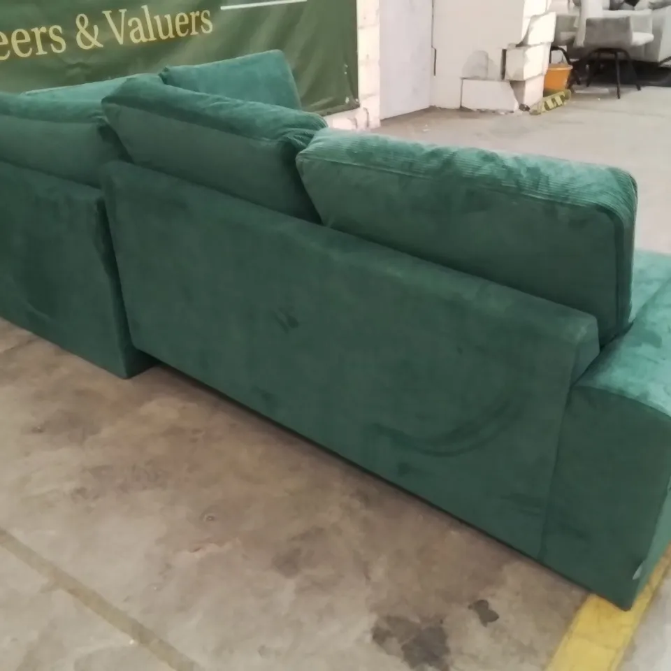 DESIGNER LOFTY LILLY EMERALD GREEN CORNER CHAISE SOFABED