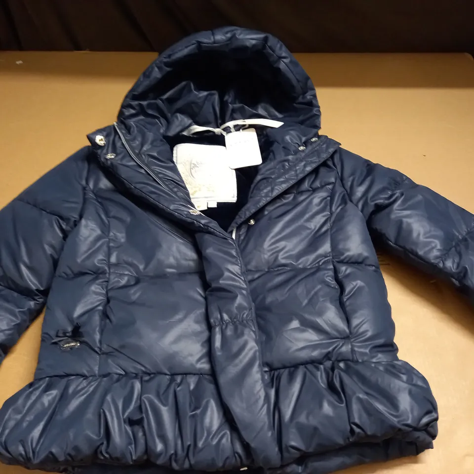 LE CHIC NAVY PADDED KIDS COAT - 140