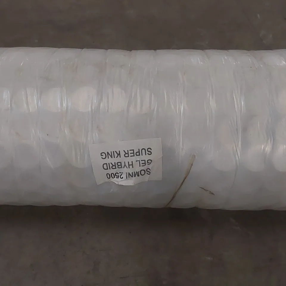 BRAND NEW BAGGED AND ROLLED SOMNI 2500 HEL HYBRID MATTRESS - 6FT SUPER KING