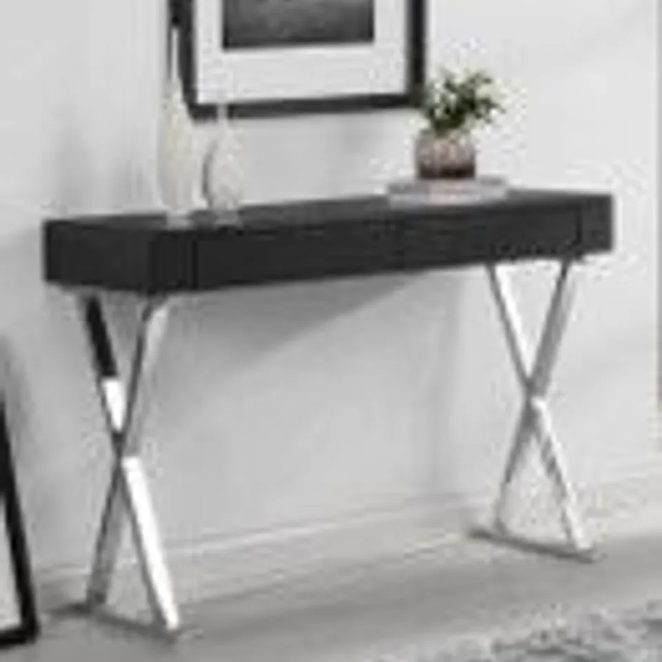 BOXED MAYLINE CONSOLE TABLE IN BLACK HOGH GLOSS (1 BOX)