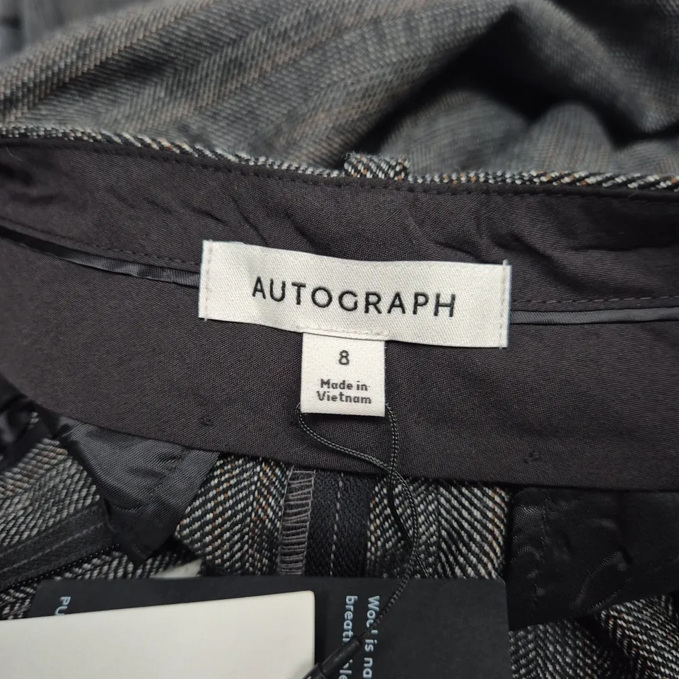 AUTOGRAPH WOMEN’S GREY PINSTRIPE TROUSERS – UK 8 (SIZE 8) – WITH TAGS