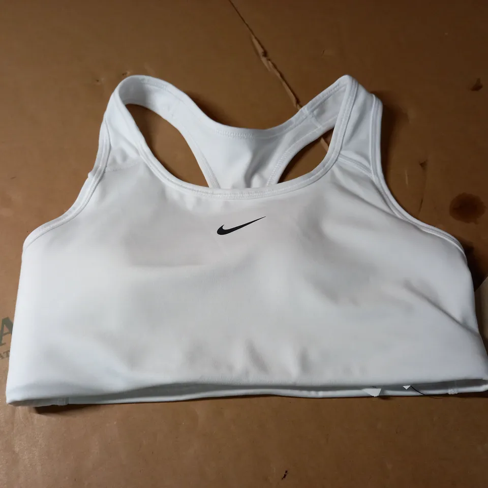 NIKE SPORTS BRA - WHITE SIZE S