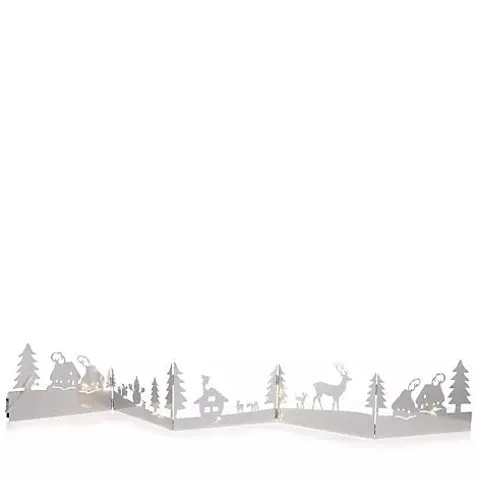HOME REFLECTIONS PRE-LIT FOLDABLE METAL TABLETOP SCENE IN GOLD