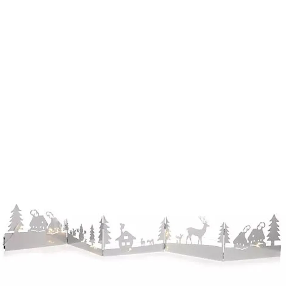 HOME REFLECTIONS PRE-LIT FOLDABLE METAL TABLETOP SCENE IN GOLD