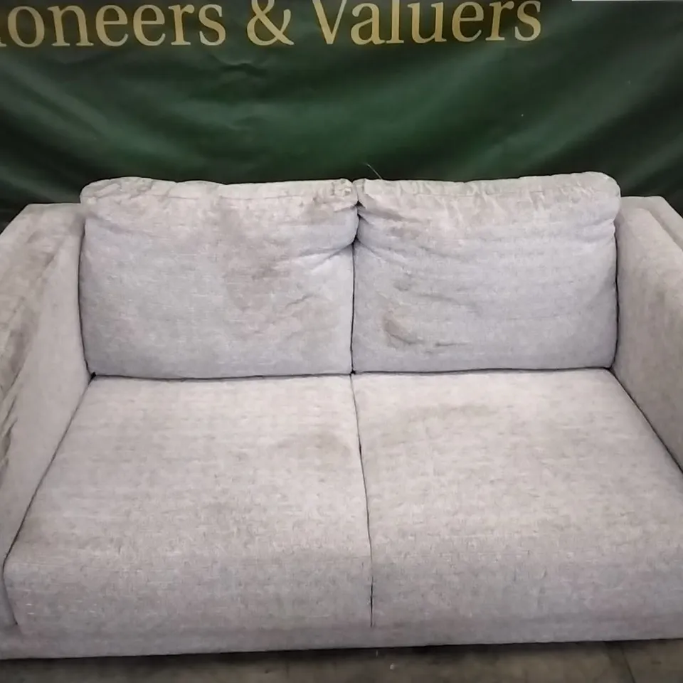 QUALITY DESIGNER CREAM FABRIC 2 SEATER SOFA 