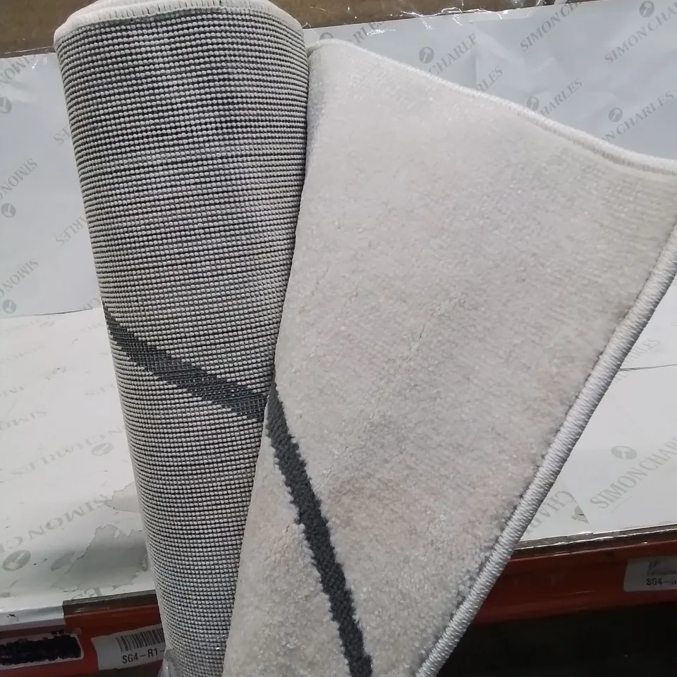 BRAND NEW PACO HOME WHITE HARAL RUG - 160CM X 230CM 
