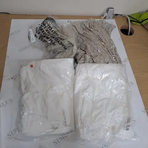 BOX OF ASSORTED CLOTHING ITEMS TOO INCLUDE JUMPERS, SHIRTS AND TROUSERS IN VARIOUS SIZES AND COLOURS   