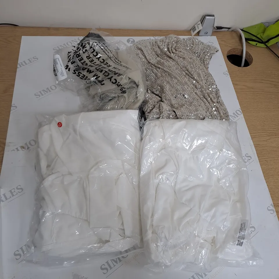 BOX OF ASSORTED CLOTHING ITEMS TOO INCLUDE JUMPERS, SHIRTS AND TROUSERS IN VARIOUS SIZES AND COLOURS   
