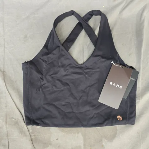 BAHE ATTUNE CROSS BACK TOP IN BLACK SIZE MEDIUM