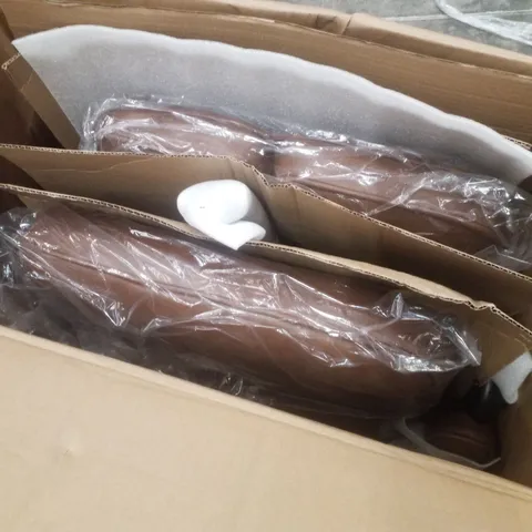 BOXED BROWN FAUX LEATHER OFFICE CHAIR