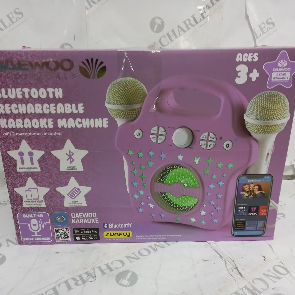 BOXED DAEWOOD ELECTRICALS BLUETOOTH RECHARGABLE  KARAOKE MACHINE