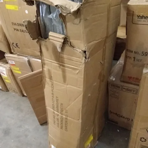 BOXED SET OF 4, MODERN DINING CHAIRS - GREY (1 BOX)