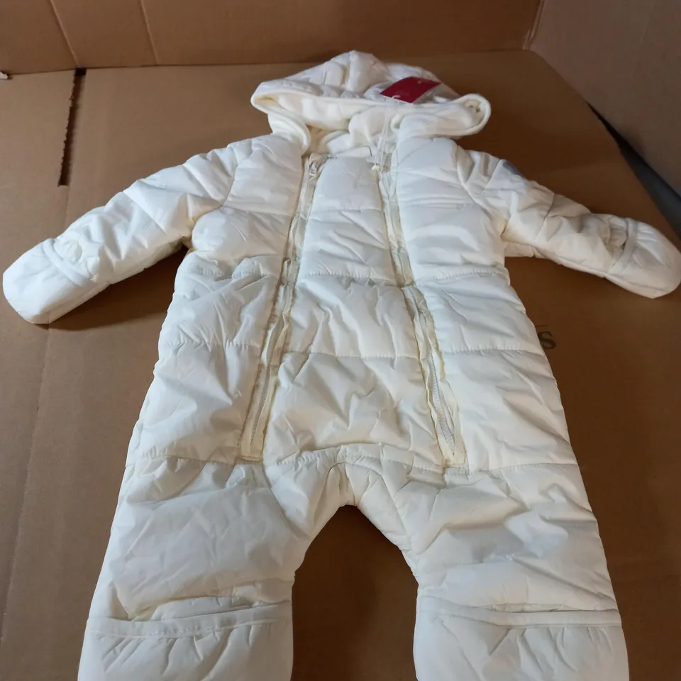 MORI BABY CREAM SNOWSUIT - 6-12 MONTHS