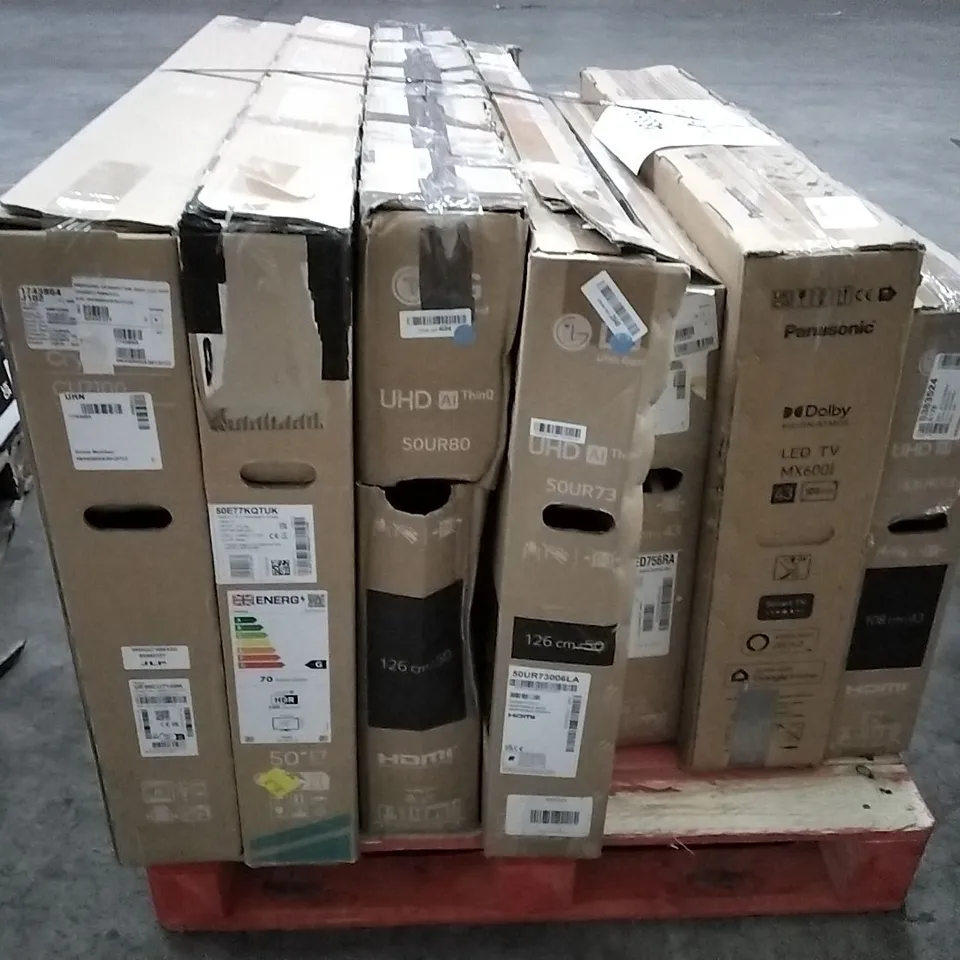 PALLET OF 7 ASSORTED TV'S TO include LG, PANASONIC 