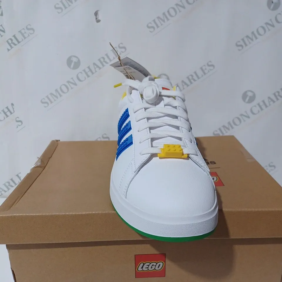 ADIDAS X LEGO GRAND COURT 2 TRAINERS IN WHITE - UK 10