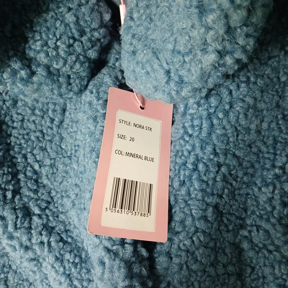 CHARLOTTE WEST NORA STK MINERAL BLUE COAT SIZE 20