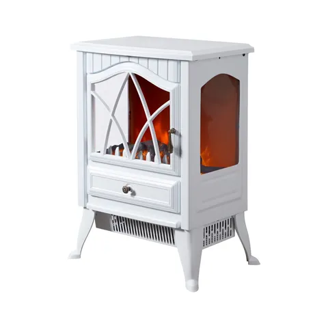 BOXED NEO ELECTRIC HEATER FLAME AND LOG STORE 2000W - WHITE (1 BOX)