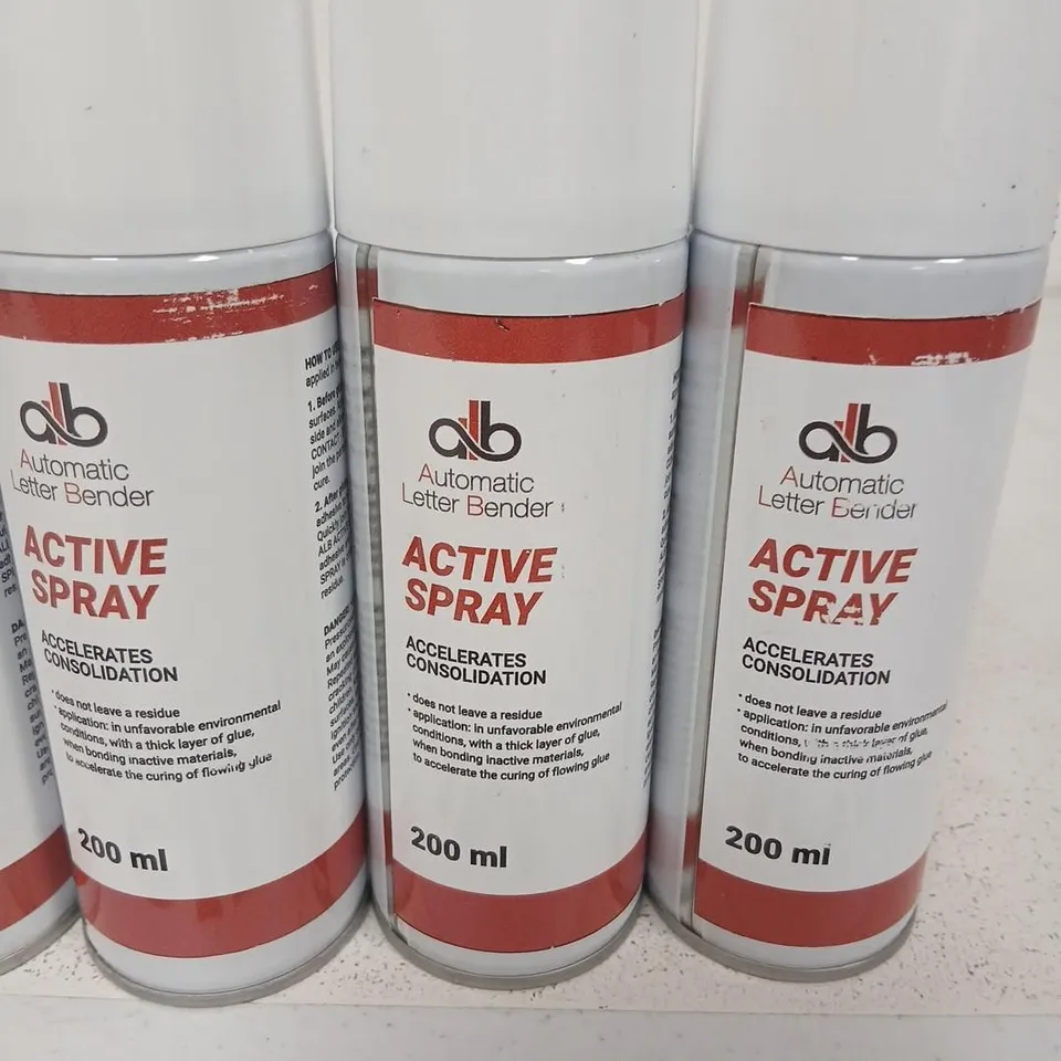 APPROXIMATELY 20 AUTOMATIC LETTER BENDER ACTIVE SPRAY – 200 ML