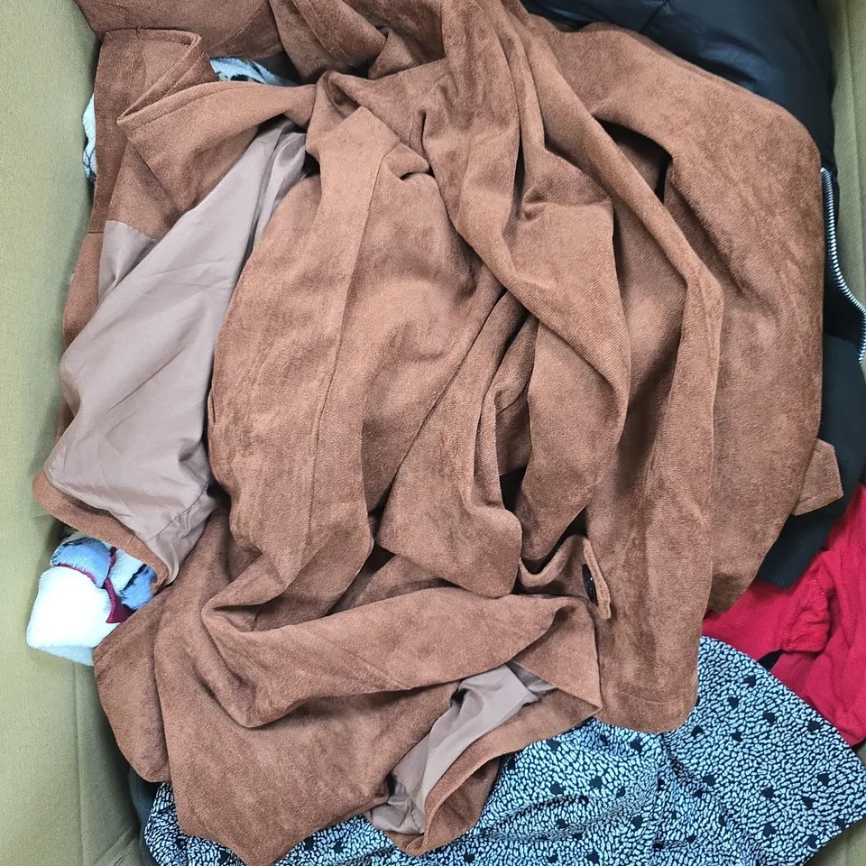 APPROXIMATELY 20 ASSORTED CLOTHING PRODUCTS IN VARIOUS STYLES & SIZES