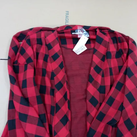 BADGELY MISCHKA DETACHABLE SCARF COATIGAN RED XL