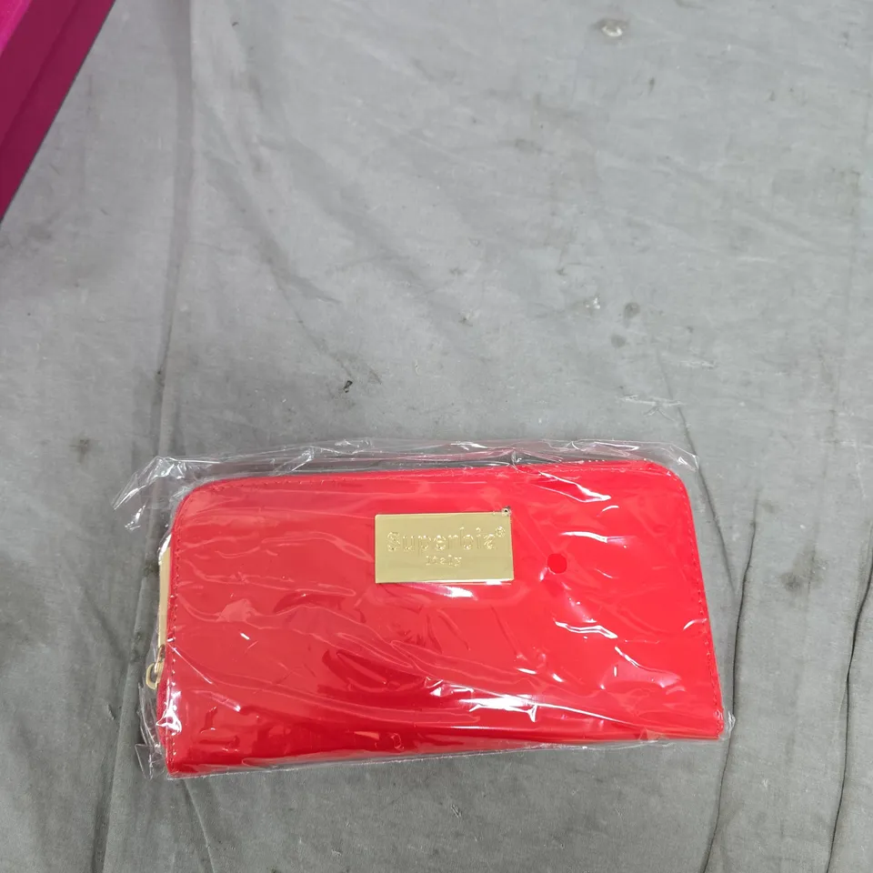 SUPERBIA ITALY RED ZIP-AROUND WALLET