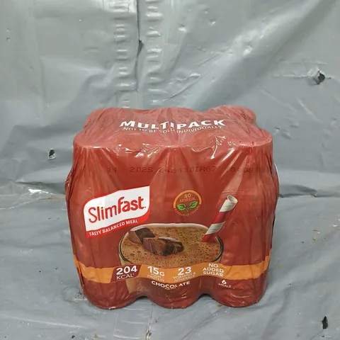 6 PACK SLIMFAST CHOCOLATE BALANCED MEAL DRINK 