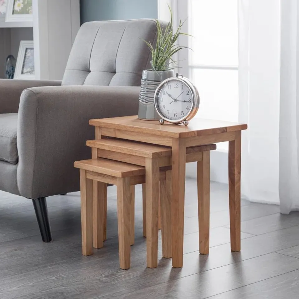 BOXED ELVINA 3 PIECE NEST OF TABLES - GREY (1 BOX)
