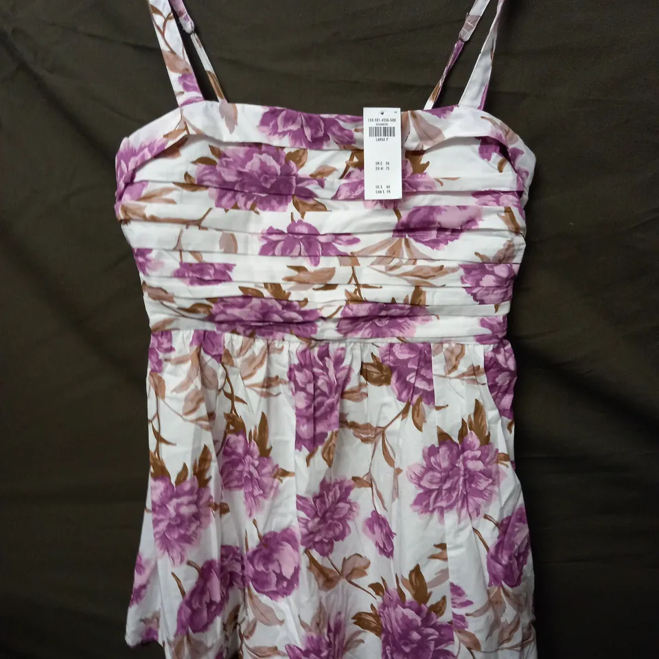 ABERCROMBIE & FITCH PURPLE FLORAL DRESS - L