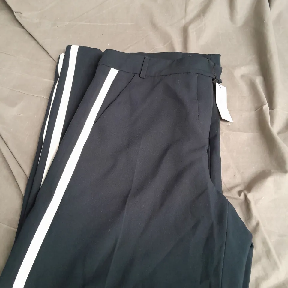 KAREN MILLEN LADIES TROUSERS BLUE WITH WHITE STRIPE SIZE 16